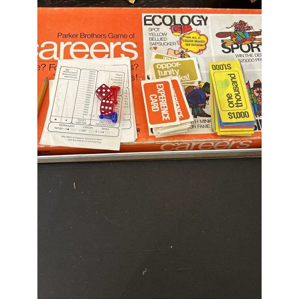 VINTAGE Careers Board Game  Parker Brothers 1971 Educational